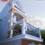 Thiết kế kiến trúc nhà ống hiện đại 4 tầng