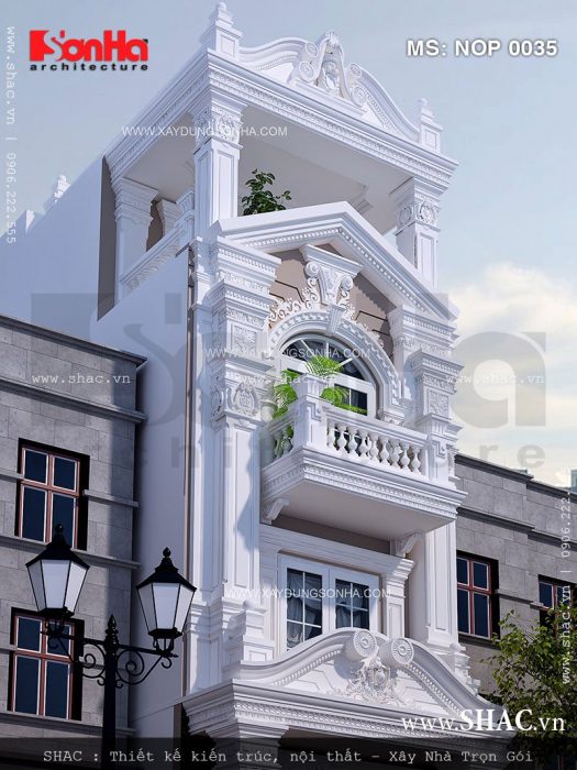 Thiết kế kiến trúc nhà ống kiểu Pháp