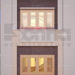 Kiến trúc mặt sau nhà ống 4 tầng