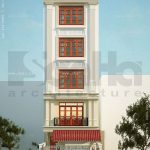 Mặt tiền nhà ống kiến trúc Pháp 5 tầng