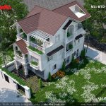 Kiến trúc ngoại thất mẫu biệt thự hiện đại 3 tầng diện tích 120m2