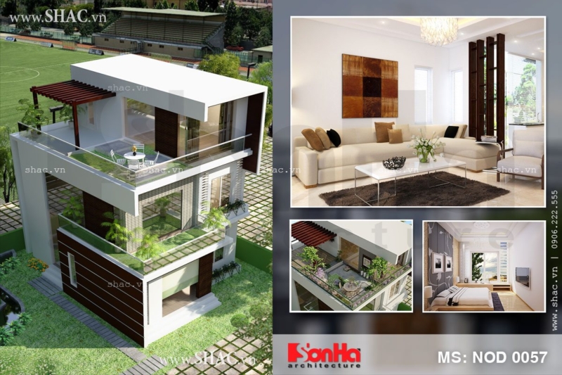 Thiết kế mẫu nhà ống bán biệt thự hiện đại 3 tầng