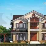 Thiết kế mẫu biệt thự kiểu hiện đại 2 tầng