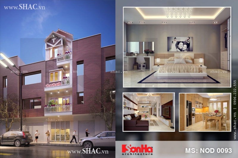 Nhà ống phong cách hiện đại 4 tầng