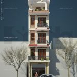 Thiết kế nhà lô 5 tầng kiến trúc hiện đại