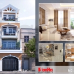 Thiết kế nhà lô phố 4 tầng hiện đại diieenj tích