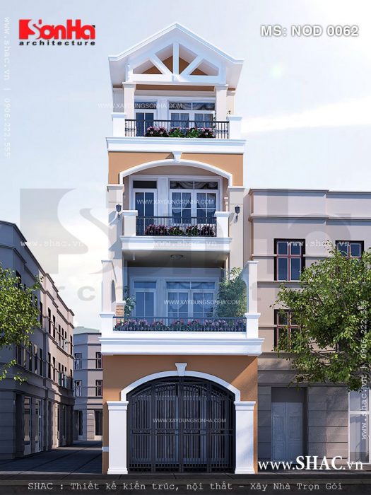 Nhà lô phố 4 tầng hiện đại diện tích 90m2