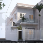 Thiết kế nhà ống 2 tầng hiện đại