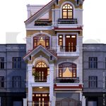 Thiết kế nhà ống 4 tầng kiểu Pháp