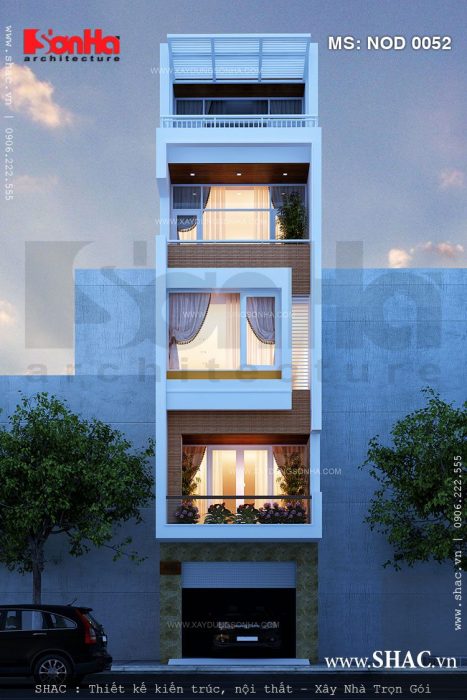 Nhà ống 5 tầng hiện đại