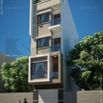 Mẫu nhà ống kiểu hiện đại 5 tầng