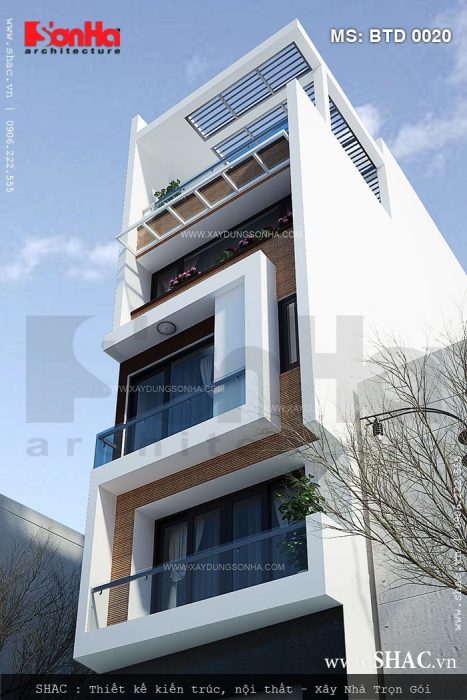 Nhà ống hiện đại 5 tầng kết hợp kinh doanh