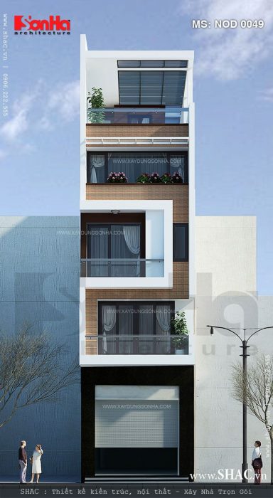Nhà ống hiện đại 5 tầng