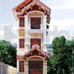 Thiết kế nhà ống 3 tầng kiến trúc Pháp