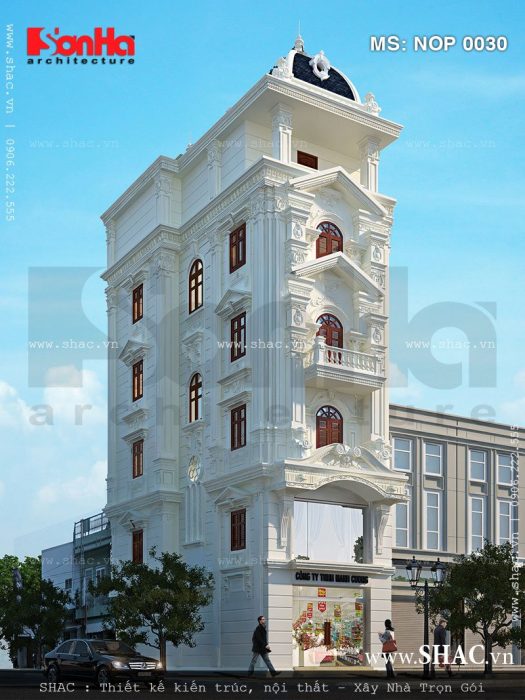 Nhà ống 6 tầng kiến trúc Pháp cổ điển