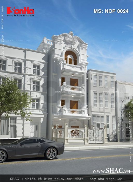 Nhà ống kiểu Pháp 4 tầng