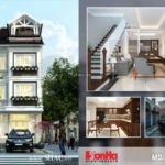 Thiết kế nhà phố kiến trúc Pháp 3 tầng đẹp