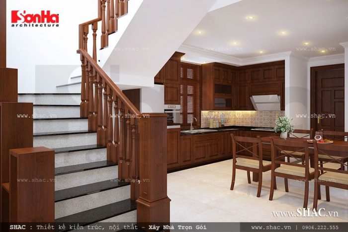 Thiết kế mẫu nội thất gỗ cho bếp ăn đẹp