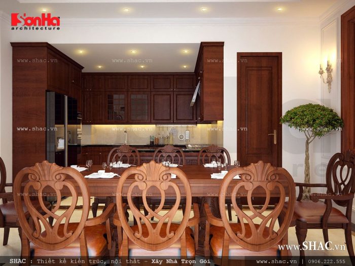 Thiết kế mẫu nội thất gỗ cho phòng ăn đẹp