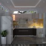 Thiết kế nội thất phòng bếp nhà phố
