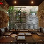 nội thất phòng cafe vip cho nhà ống