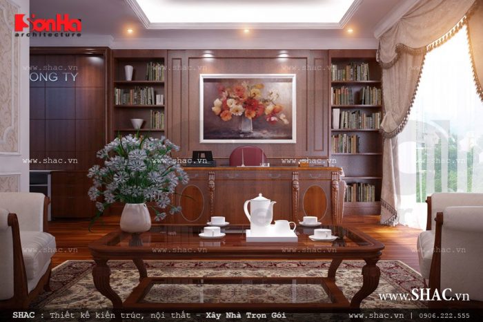 Mẫu nội thất phòng làm việc sang trọng