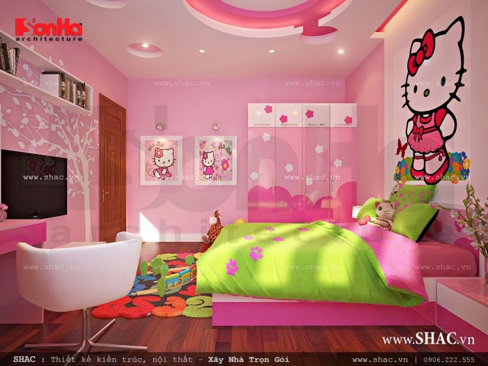Thiết kế nội thất phòng ngủ đẹp cho bé