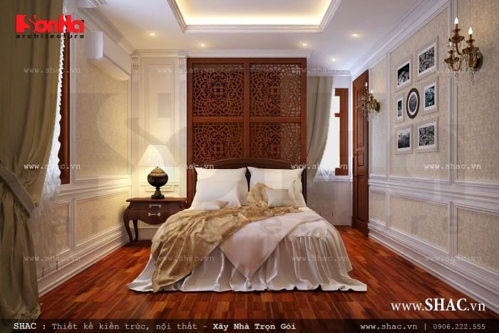 Thiết kế nội thất phòng ngủ tân cổ điển đẹp