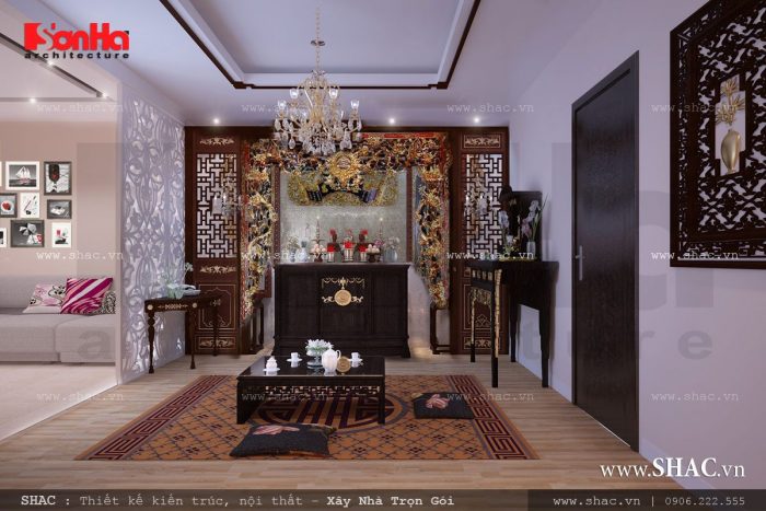 Phòng thờ nhà ống hiện đại