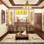 Thiết kế nội thất phòng thờ cổ điển