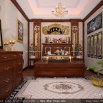 Nội thất phòng thờ truyền thống và trang trọng