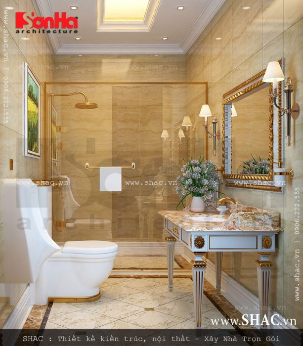 Mẫu nội thất phòng wc sang trọng