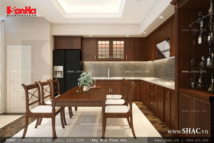 Mẫu nội thất tủ bếp cho phòng ăn đẹp