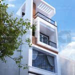 Phối cảnh nhà ống 4 tầng hiện đại đẹp