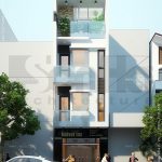 Thiết kế phối cảnh nhà ống hiện đại 4 tầng đẹp