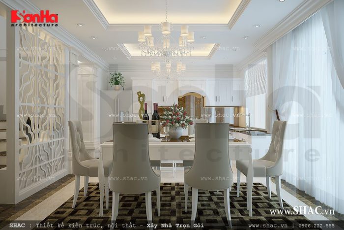 Mẫu phòng ăn kiểu Pháp
