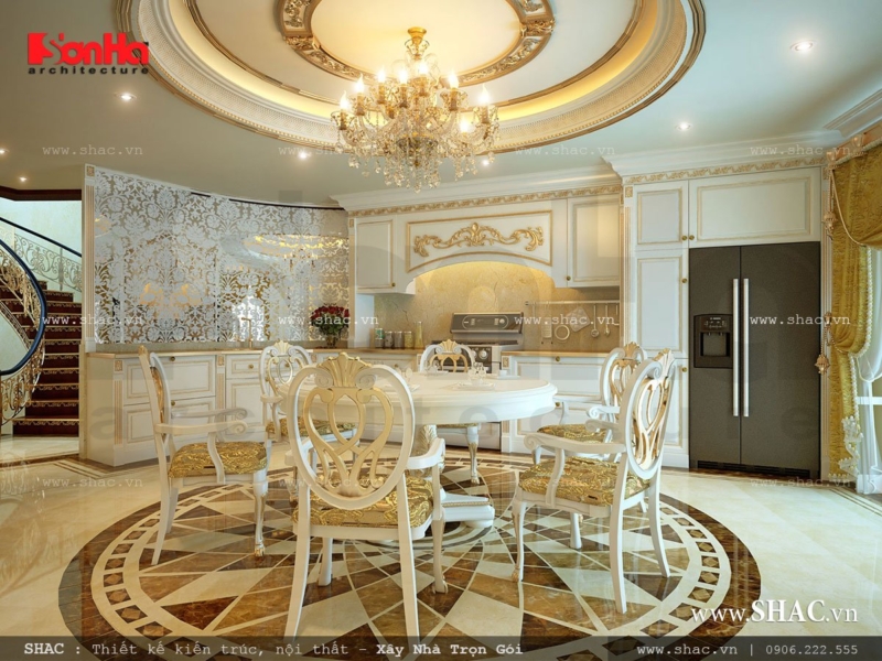 Mẫu phòng ăn sang trọng và cổ điển