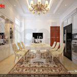 Thiết kế phòng ăn tân cổ điển