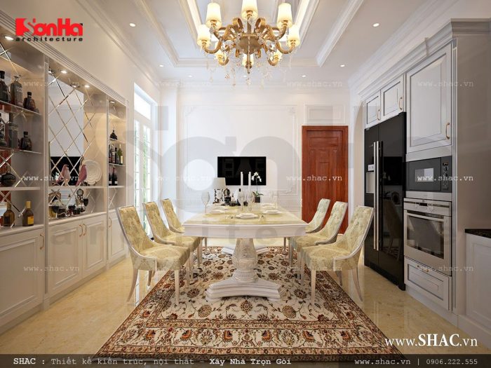 Thiết kế phòng ăn tân cổ điển