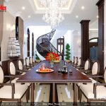 Mẫu bàn ăn dài trong phòng ăn