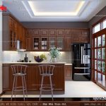 Thiết kế phòng bếp nội thất gỗ