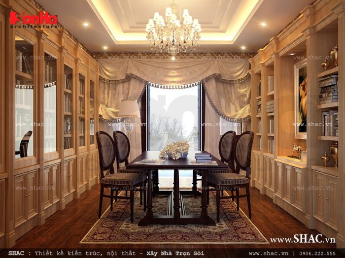 Phòng đọc sách sang trọng