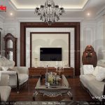 Nội thất phòng khách Pháp đẹp