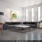 Nội thất phòng khách hiện đại đơn giản