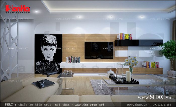 Phòng khách hiện đại trẻ trung