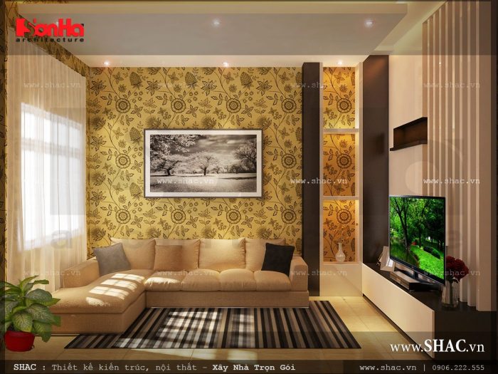 Phòng khách không gian hẹp