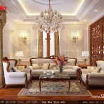 Thiết kế phòng khách phong cách Pháp