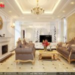 Phòng khách phong cách tân cổ điển đẹp