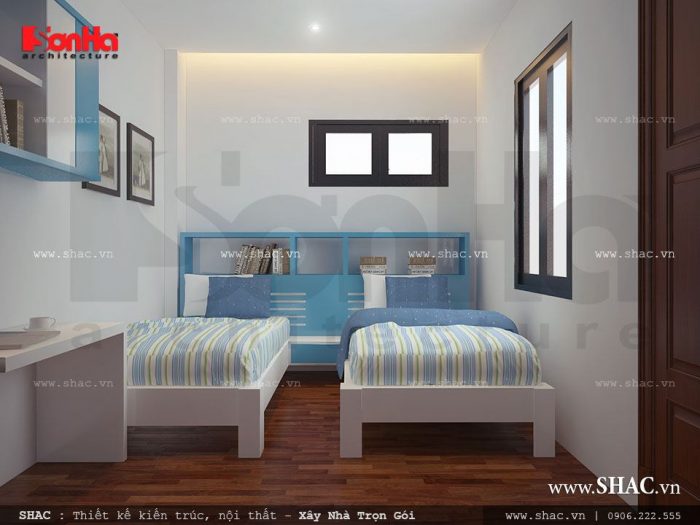 Phòng ngủ cho con giường đôi