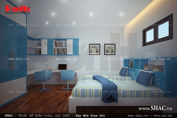 Phòng ngủ con trai 2 giường